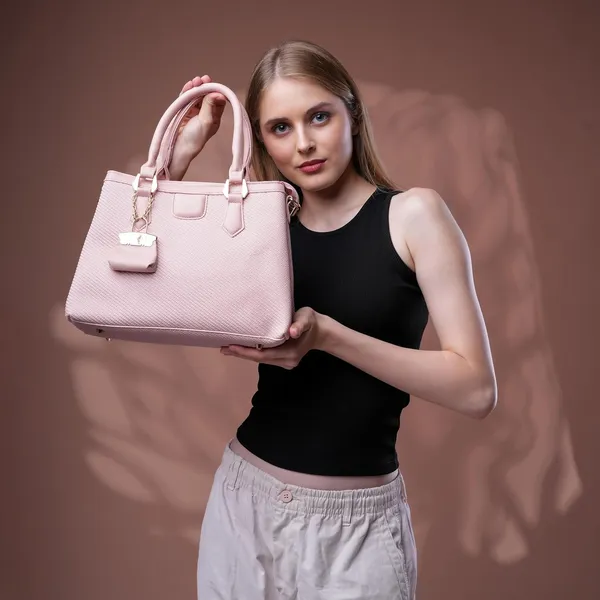 Pink_Regina_Satchel_Hand_Bag_Top_Handle_Detachable_Sling_Strap_For_Women