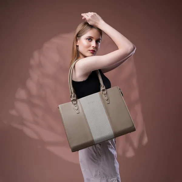 Green_Beauty_Bella_Structured_Tote_Bag_Office_Handbag_Dual_For_Women