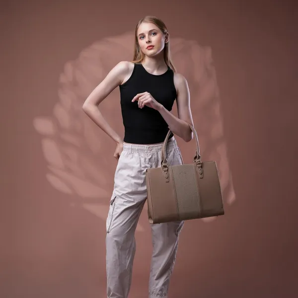 Khaki_Beauty_Bella_Structured_Tote_Bag_Office_Handbag_Dual_For_Women