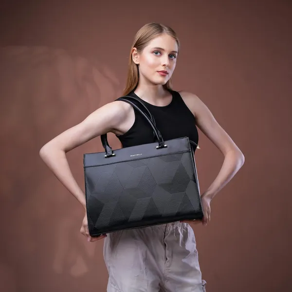 Black_Beauty_Bella_Clat_Structured_Tote_Bag_Office_Handbag_For_Women