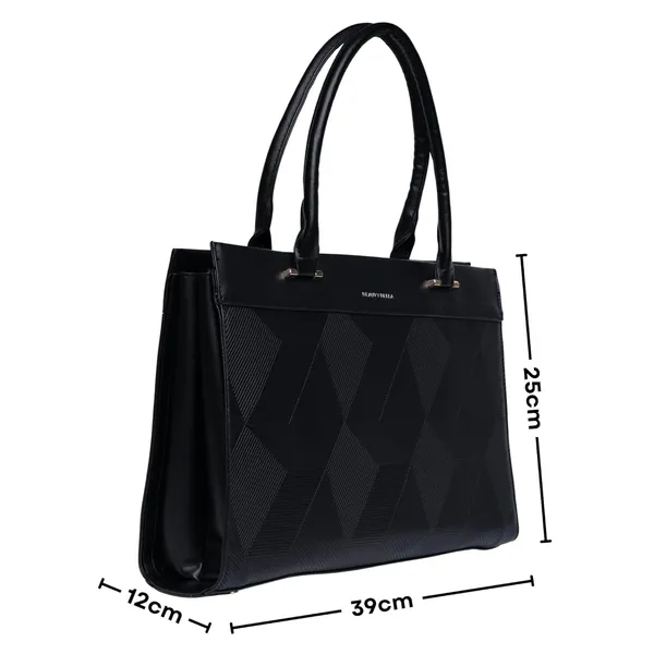 Black_Beauty_Bella_Clat_Structured_Tote_Bag_Office_Handbag_For_Women