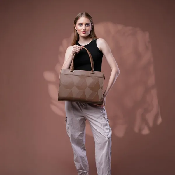 Brown_Beauty_Bella_Clat_Structured_Tote_Bag_Office_Handbag_For_Women