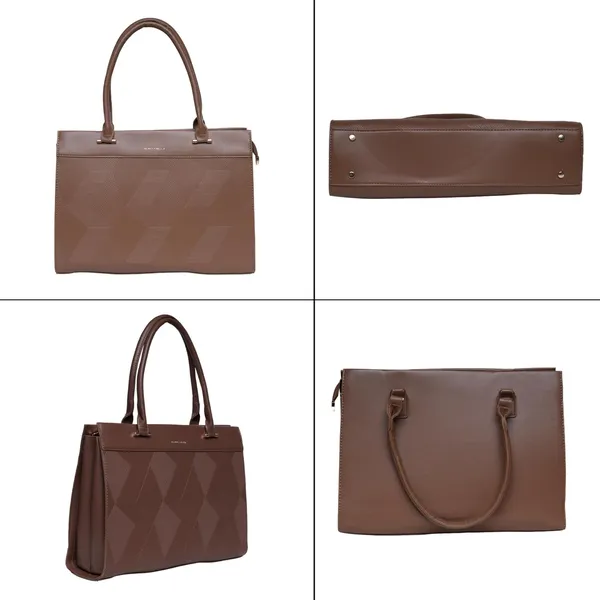 Brown_Beauty_Bella_Clat_Structured_Tote_Bag_Office_Handbag_For_Women
