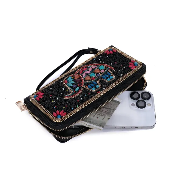 Multicolor_Ethnobead_Luxe_Wallet_Clutch_Wallet_3_Compartments_Card_Slots_Wrist_For_Women