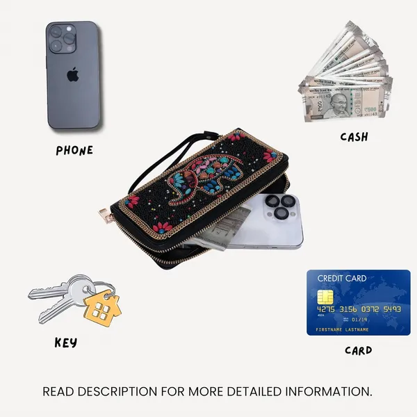 Multicolor_Ethnobead_Luxe_Wallet_Clutch_Wallet_3_Compartments_Card_Slots_Wrist_For_Women