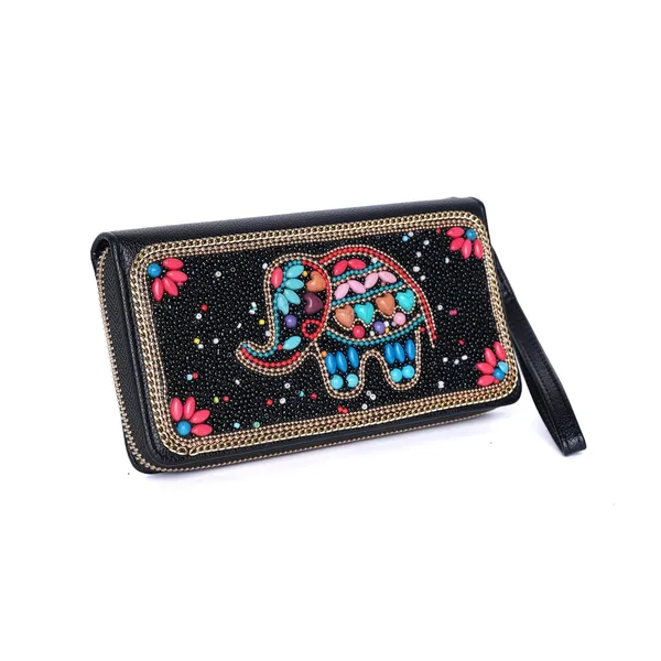 Multicolor_Ethnobead_Luxe_Wallet_Clutch_Wallet_3_Compartments_Card_Slots_Wrist_For_Women