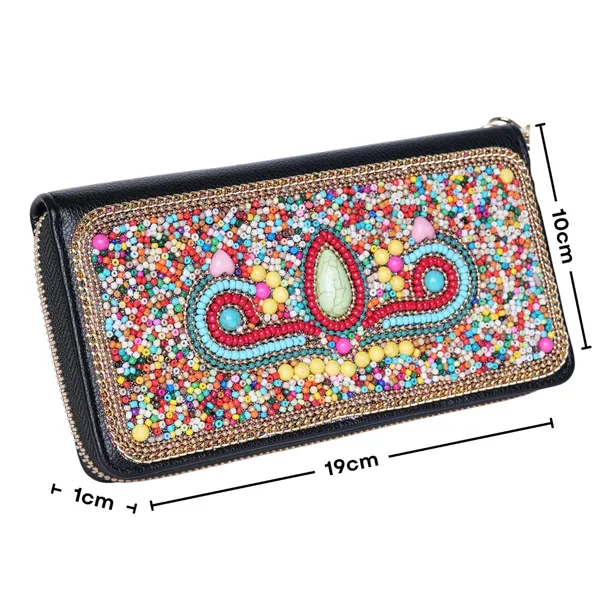 Multicolor_Ethnobead_Luxe_Wallet_Clutch_Wallet_3_Compartments_Card_Slots_Wrist_For_Women