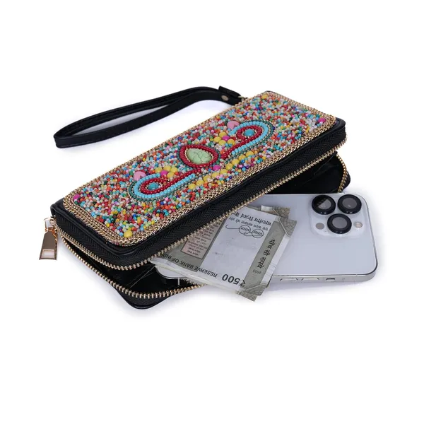 Multicolor_Ethnobead_Luxe_Wallet_Clutch_Wallet_3_Compartments_Card_Slots_Wrist_For_Women