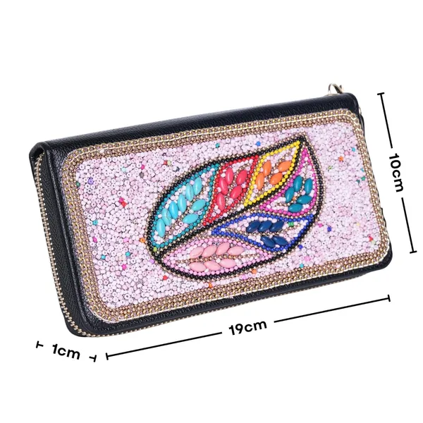 Multicolor_Ethnobead_Luxe_Wallet_Clutch_Wallet_3_Compartments_Card_Slots_Wrist_For_Women