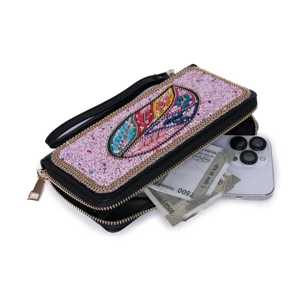 Multicolor_Ethnobead_Luxe_Wallet_Clutch_Wallet_3_Compartments_Card_Slots_Wrist_For_Women