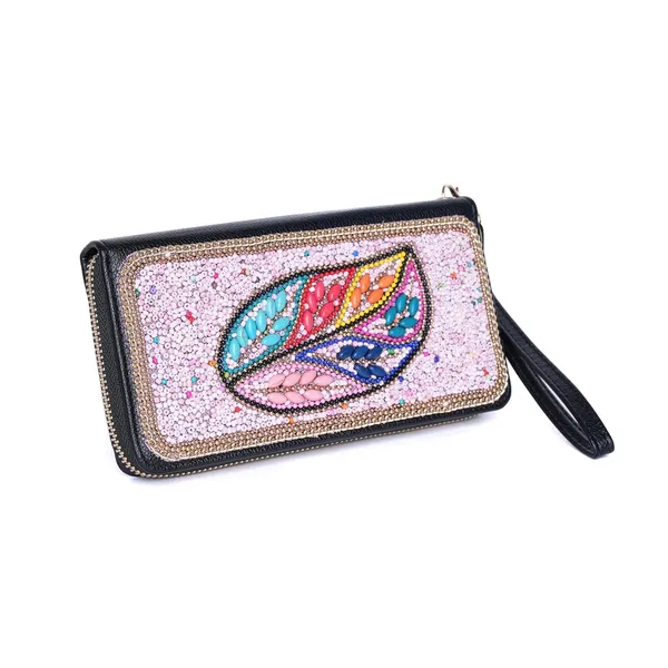 Multicolor_Ethnobead_Luxe_Wallet_Clutch_Wallet_3_Compartments_Card_Slots_Wrist_For_Women