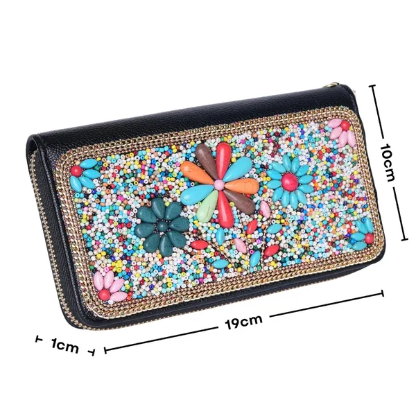 Multicolor_Ethnobead_Luxe_Wallet_Clutch_Wallet_3_Compartments_Card_Slots_Wrist_For_Women
