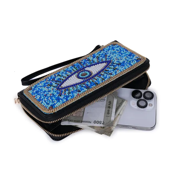 Multicolor_Ethnobead_Luxe_Wallet_Clutch_Wallet_3_Compartments_Card_Slots_Wrist_For_Women