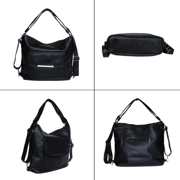 Black_Versahobo_2_1_Convertible_Handbag_Backpack_2_Main_Compartments_For_Women