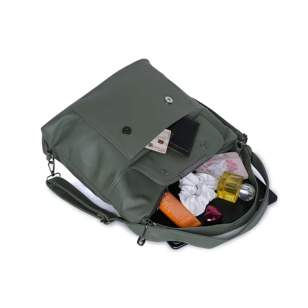 Green_Versahobo_2_1_Convertible_Handbag_Backpack_2_Main_Compartments_For_Women