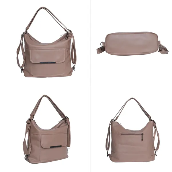 Khaki_Versahobo_2_1_Convertible_Handbag_Backpack_2_Main_Compartments_For_Women