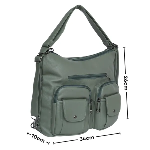 Green_Handbag_2_1_Convertible_Shoulder_Bag_Backpack_Pocket_For_Women