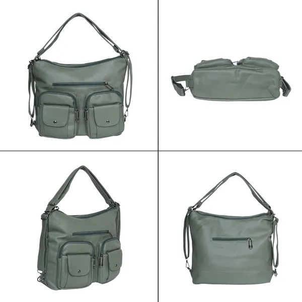 Green_Handbag_2_1_Convertible_Shoulder_Bag_Backpack_Pocket_For_Women