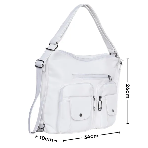 White_Handbag_2_1_Convertible_Shoulder_Bag_Backpack_Pocket_For_Women