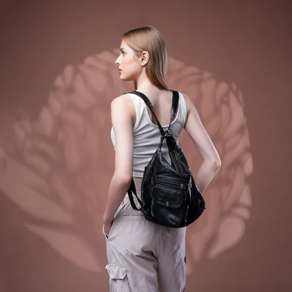 Black_Dualmode_Handbag_2_1_Convertible_Shoulder_Bag_Backpack_For_Women