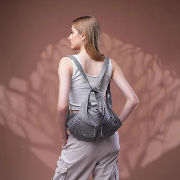 Grey_Dualmode_Handbag_2_1_Convertible_Shoulder_Bag_Backpack_For_Women