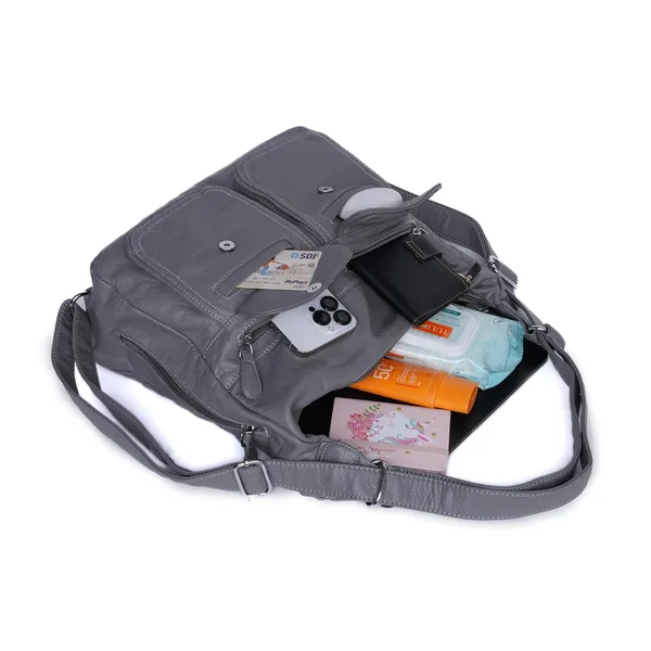 Grey_Dualmode_Handbag_2_1_Convertible_Shoulder_Bag_Backpack_For_Women