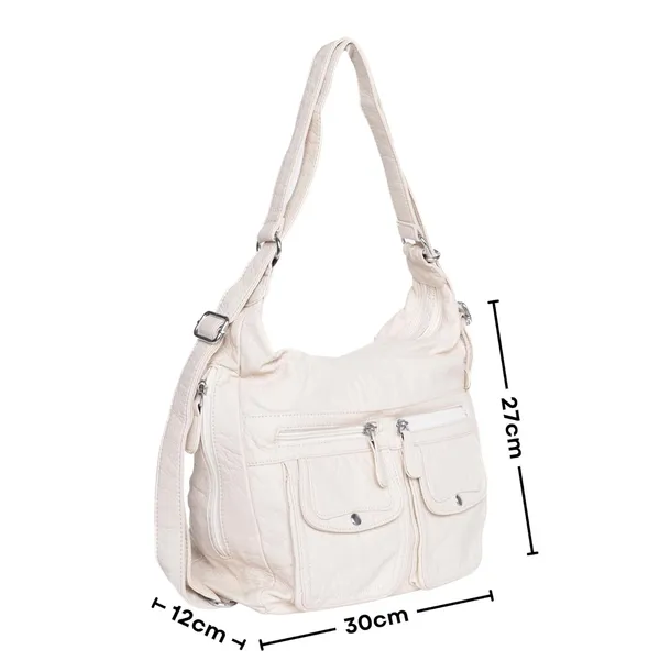 White_Dualmode_Handbag_2_1_Convertible_Shoulder_Bag_Backpack_For_Women