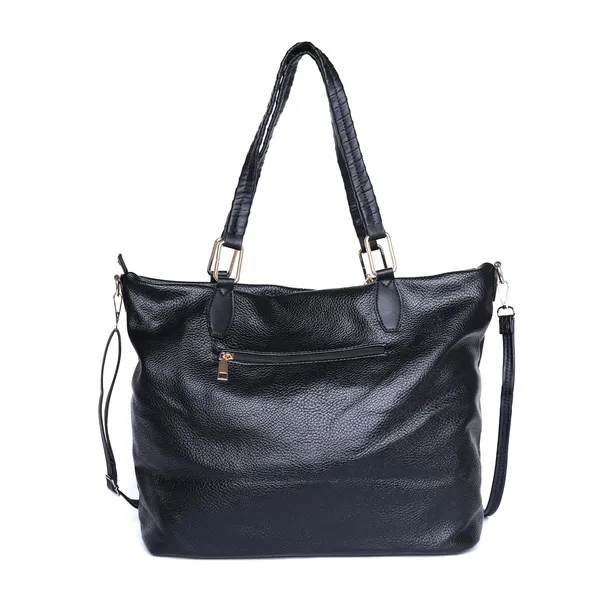 Black_Duocharm_Trapezoid_Tote_Bag_Spacious_Shoulder_Handbag_Mini_For_Women