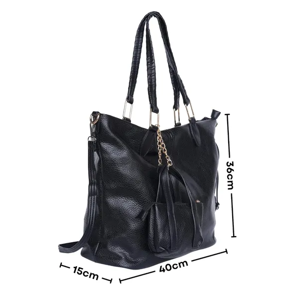 Black_Duocharm_Trapezoid_Tote_Bag_Spacious_Shoulder_Handbag_Mini_For_Women
