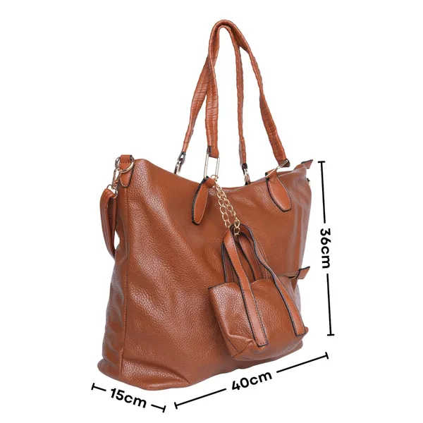 Brown_Duocharm_Trapezoid_Tote_Bag_Spacious_Shoulder_Handbag_Mini_For_Women