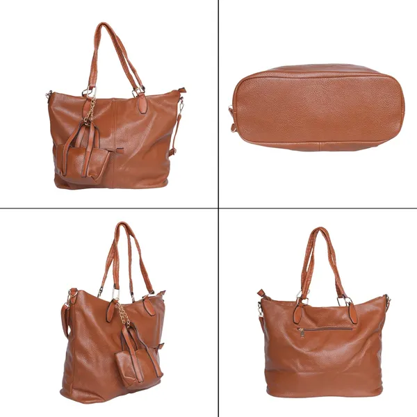 Brown_Duocharm_Trapezoid_Tote_Bag_Spacious_Shoulder_Handbag_Mini_For_Women