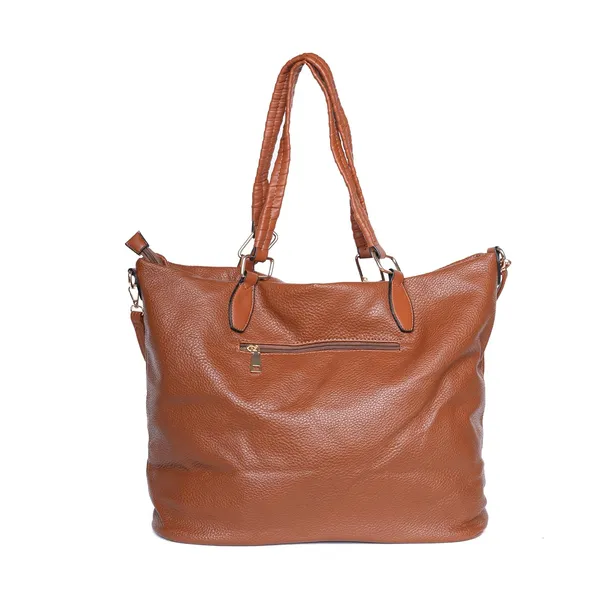 Brown_Duocharm_Trapezoid_Tote_Bag_Spacious_Shoulder_Handbag_Mini_For_Women