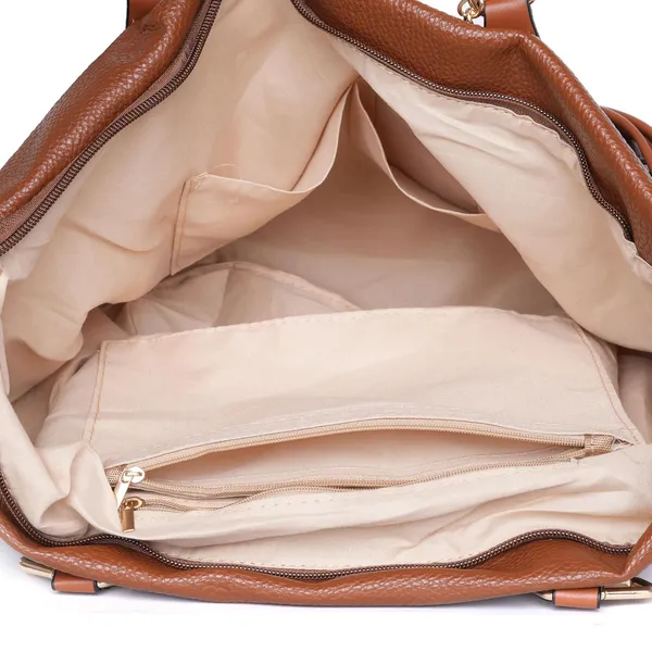 Brown_Duocharm_Trapezoid_Tote_Bag_Spacious_Shoulder_Handbag_Mini_For_Women