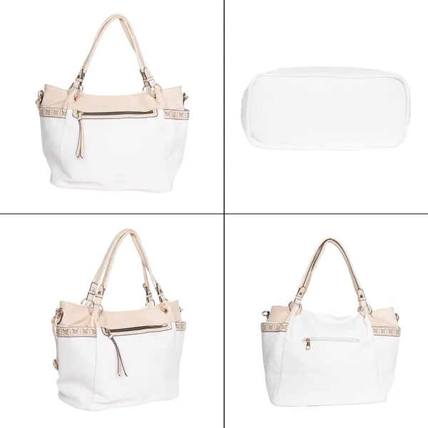 White_Estella_Tote_Bag_Large_Shoulder_Handbag_1_Main_For_Women
