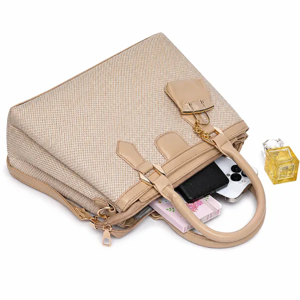 Khaki_Regina_Satchel_Hand_Bag_Top_Handle_Detachable_Sling_Strap_For_Women