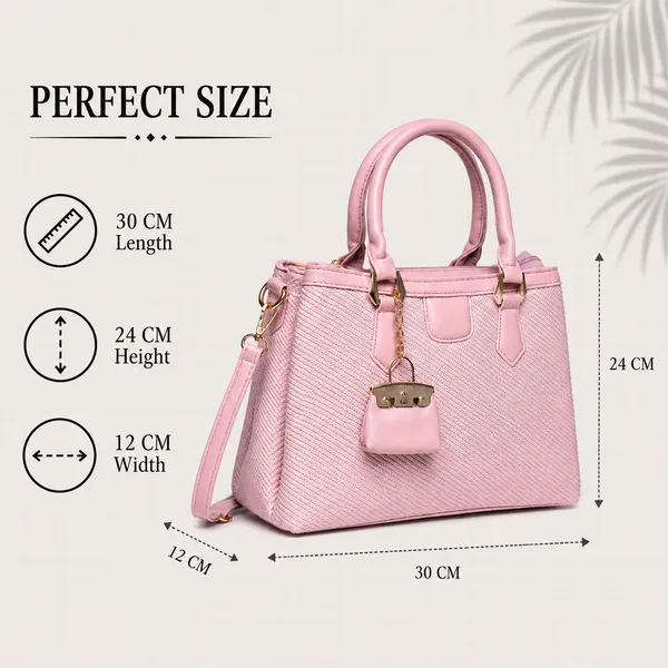 Pink_Regina_Satchel_Hand_Bag_Top_Handle_Detachable_Sling_Strap_For_Women