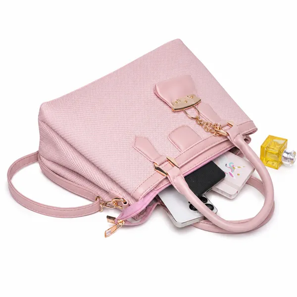 Pink_Regina_Satchel_Hand_Bag_Top_Handle_Detachable_Sling_Strap_For_Women