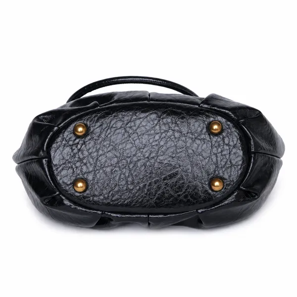 Black_Mini_Bucket_Bag_Adjustable_Sling_Bag_Charm_Faux_Leather_For_Women