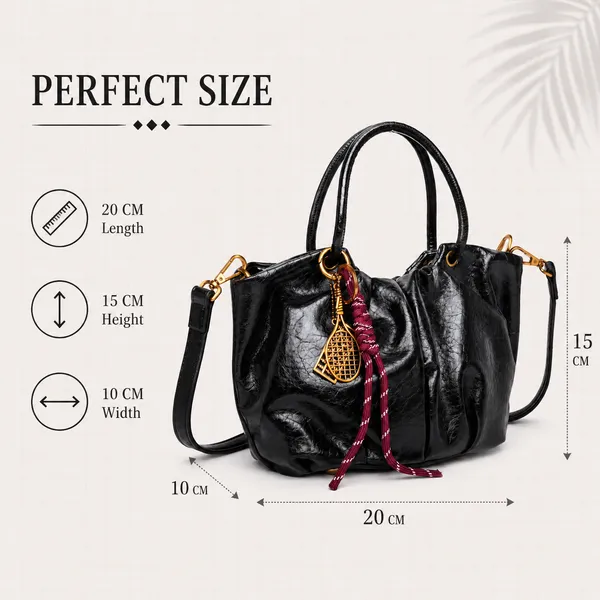 Black_Mini_Bucket_Bag_Adjustable_Sling_Bag_Charm_Faux_Leather_For_Women