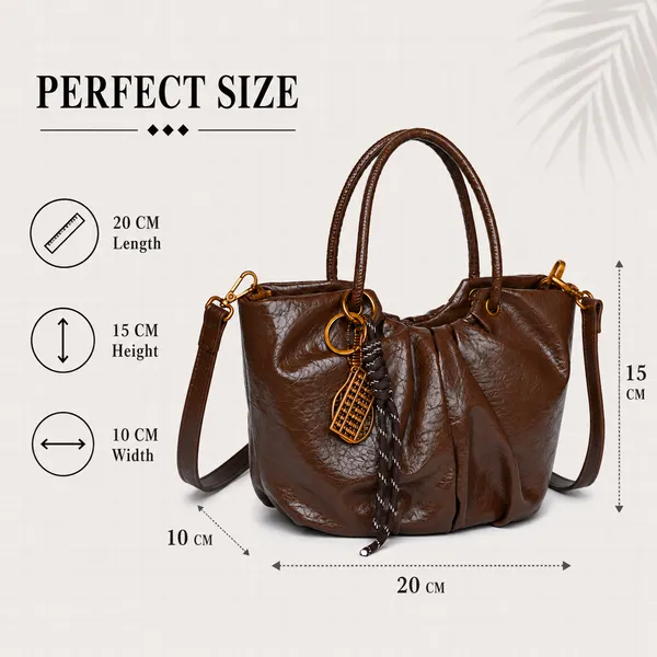 Dark_Brown_Mini_Bucket_Bag_Adjustable_Sling_Bag_Charm_Faux_Leather_For_Women