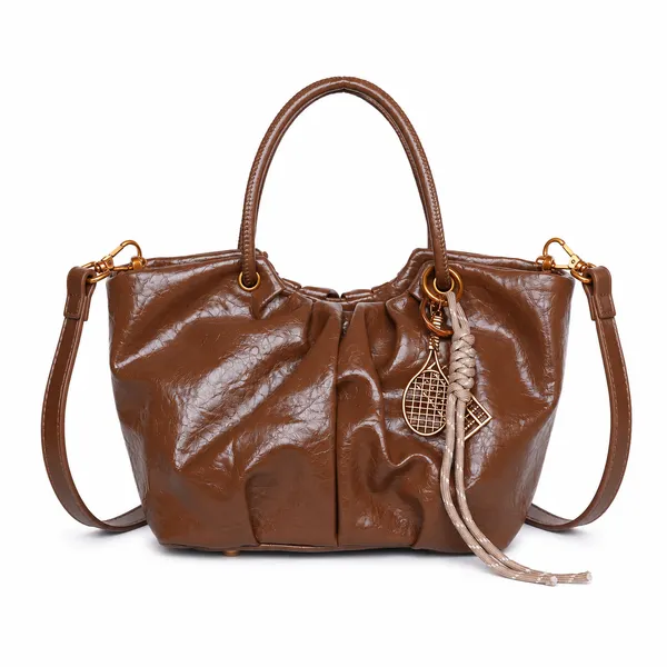 Brown_Mini_Bucket_Bag_Adjustable_Sling_Bag_Charm_Faux_Leather_For_Women