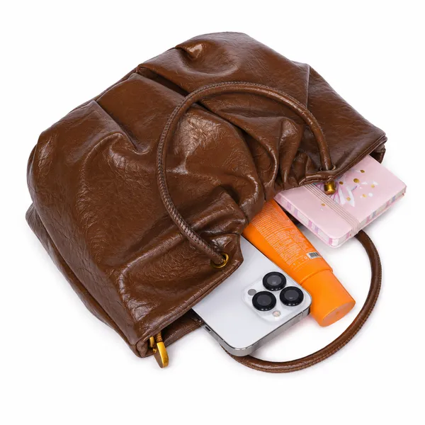 Brown_Mini_Bucket_Bag_Adjustable_Sling_Bag_Charm_Faux_Leather_For_Women