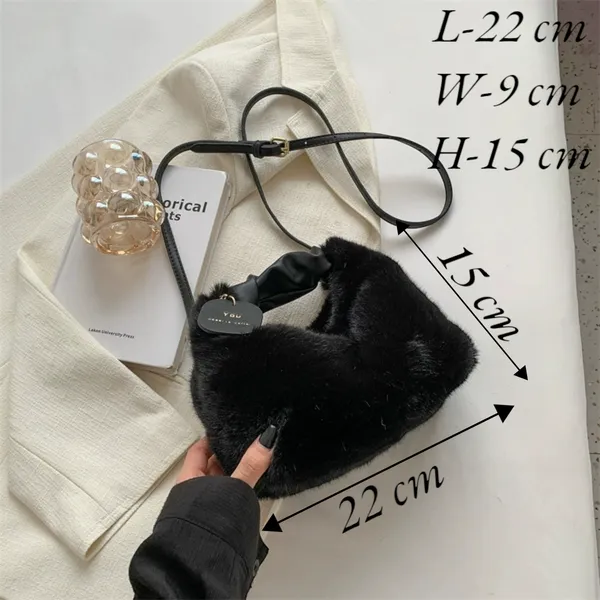 SANTORINI_Fury_Fur_Sling_bag_for_women_Latest_|_Soft_Fur_Hand_&_Crossbody_bag_For_woman_with_Strap_and_Zippered_Compartment.