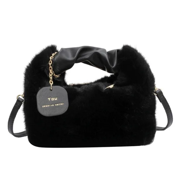 SANTORINI_Fury_Fur_Sling_bag_for_women_Latest_|_Soft_Fur_Hand_&_Crossbody_bag_For_woman_with_Strap_and_Zippered_Compartment.