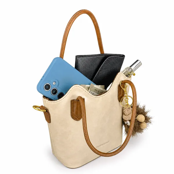 White_Bucket_Sling_Bag_Bucket_Handbag_Casual_Outings_For_Women