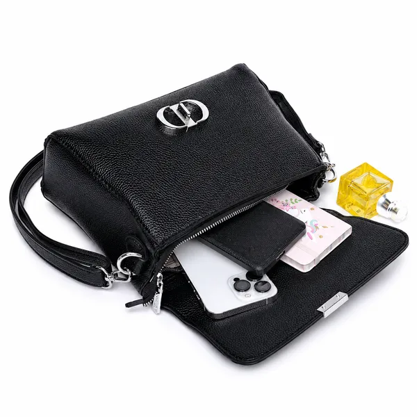 Black_Ophelia_Satchel_Bag_Mall_Sized_Handbag_Sling_Strap_Bag_For_Women
