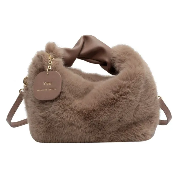 SANTORINI_Fury_Fur_Sling_bag_for_women_Latest_|_Soft_Fur_Hand_&_Crossbody_bag_For_woman_with_Strap_and_Zippered_Compartment.