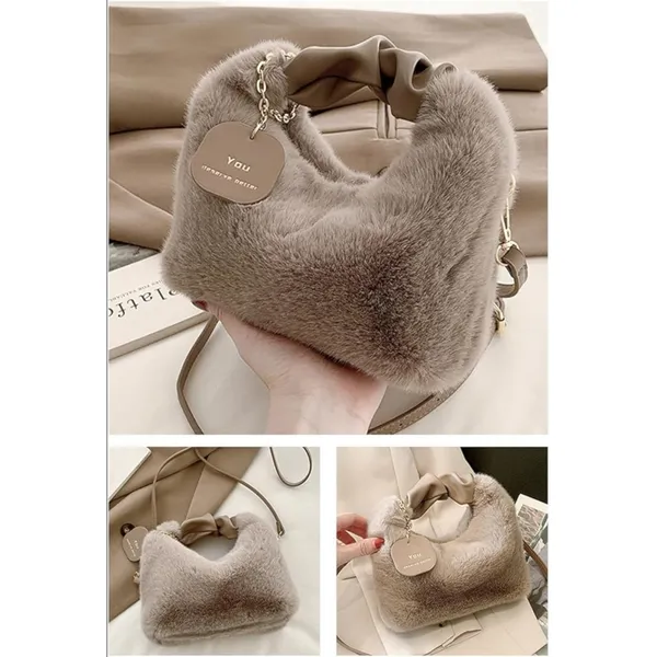 SANTORINI_Fury_Fur_Sling_bag_for_women_Latest_|_Soft_Fur_Hand_&_Crossbody_bag_For_woman_with_Strap_and_Zippered_Compartment.