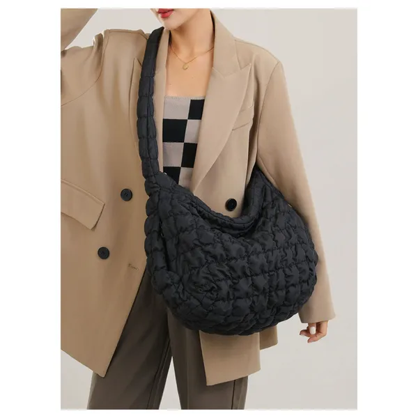 SANTORINI_Quilted_Puffer_shoulder_bag_for_womens_|_trendy_Puffer_tote_bag_|_Womens_large_size_shoulder_bag_in_Polycotton_fabric_with_zipper_lock