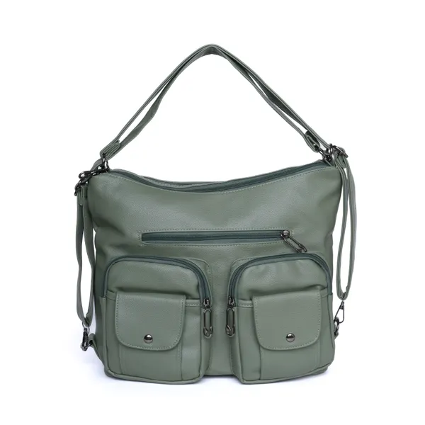 Green_Handbag_2_1_Convertible_Shoulder_Bag_Backpack_Pocket_For_Women
